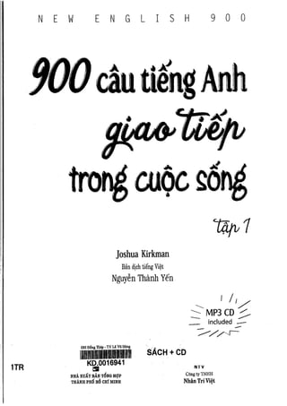 SÁCH 900 CÂU GIAO TIẾP TIẾNG ANH DÀNH CHO MẸ VÀ BÉ DẠNG PDF DỄ HỌC