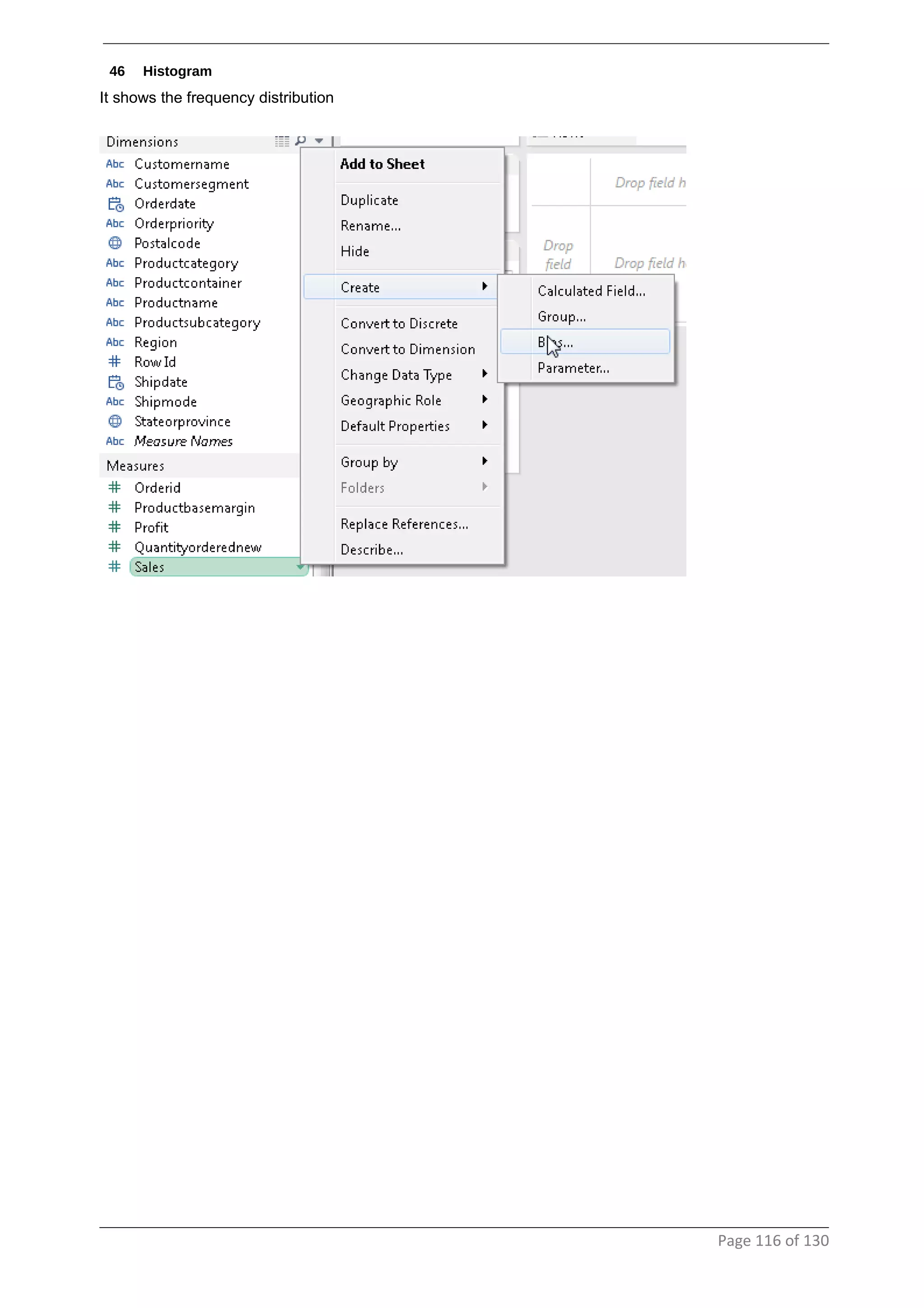 46 Histogram
It shows the frequency distribution
Page 116 of 130
 
