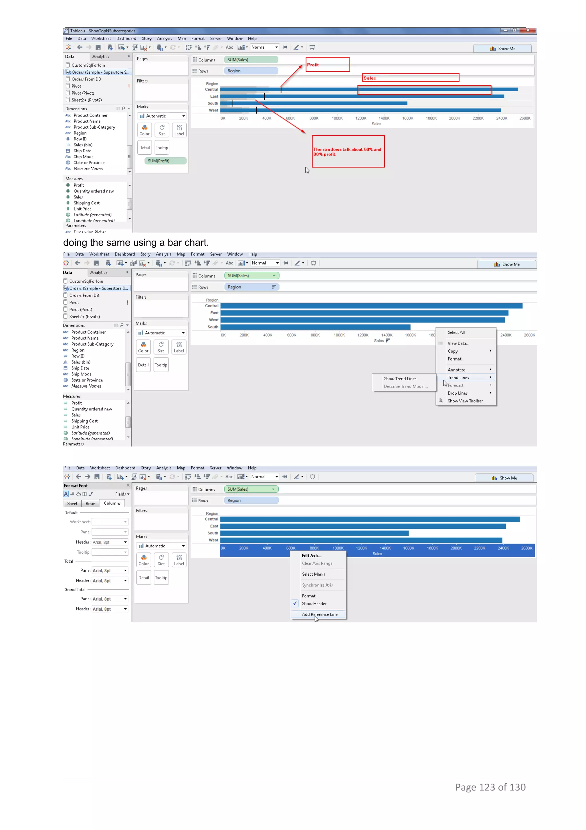 doing the same using a bar chart.
Page 123 of 130
 