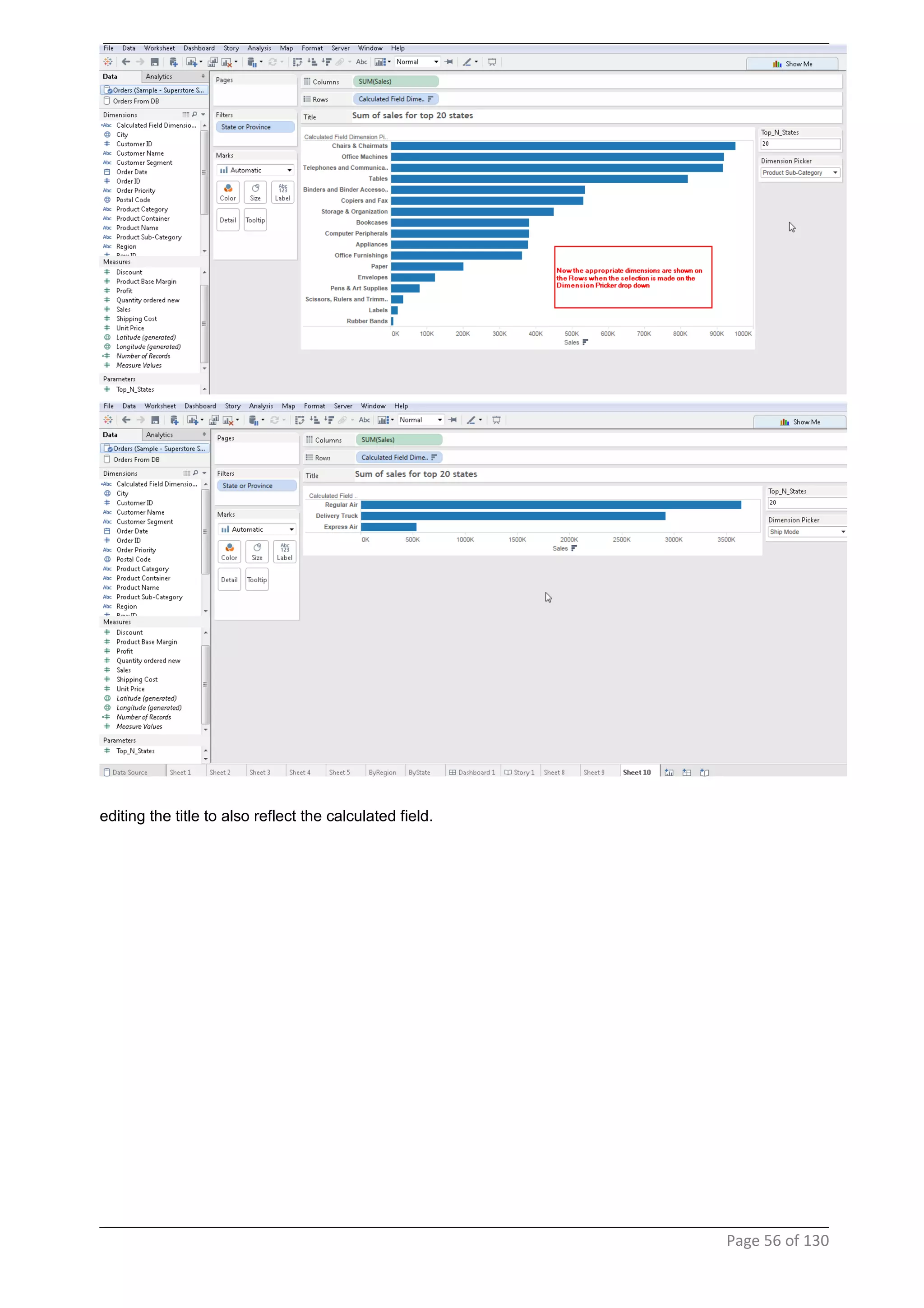 editing the title to also reflect the calculated field.
Page 56 of 130
 