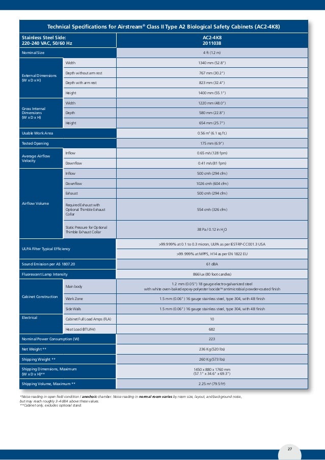 Esco Biological Safety Cabinet Catalog
