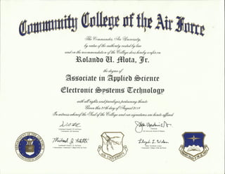 CCAF Certificate ATOM