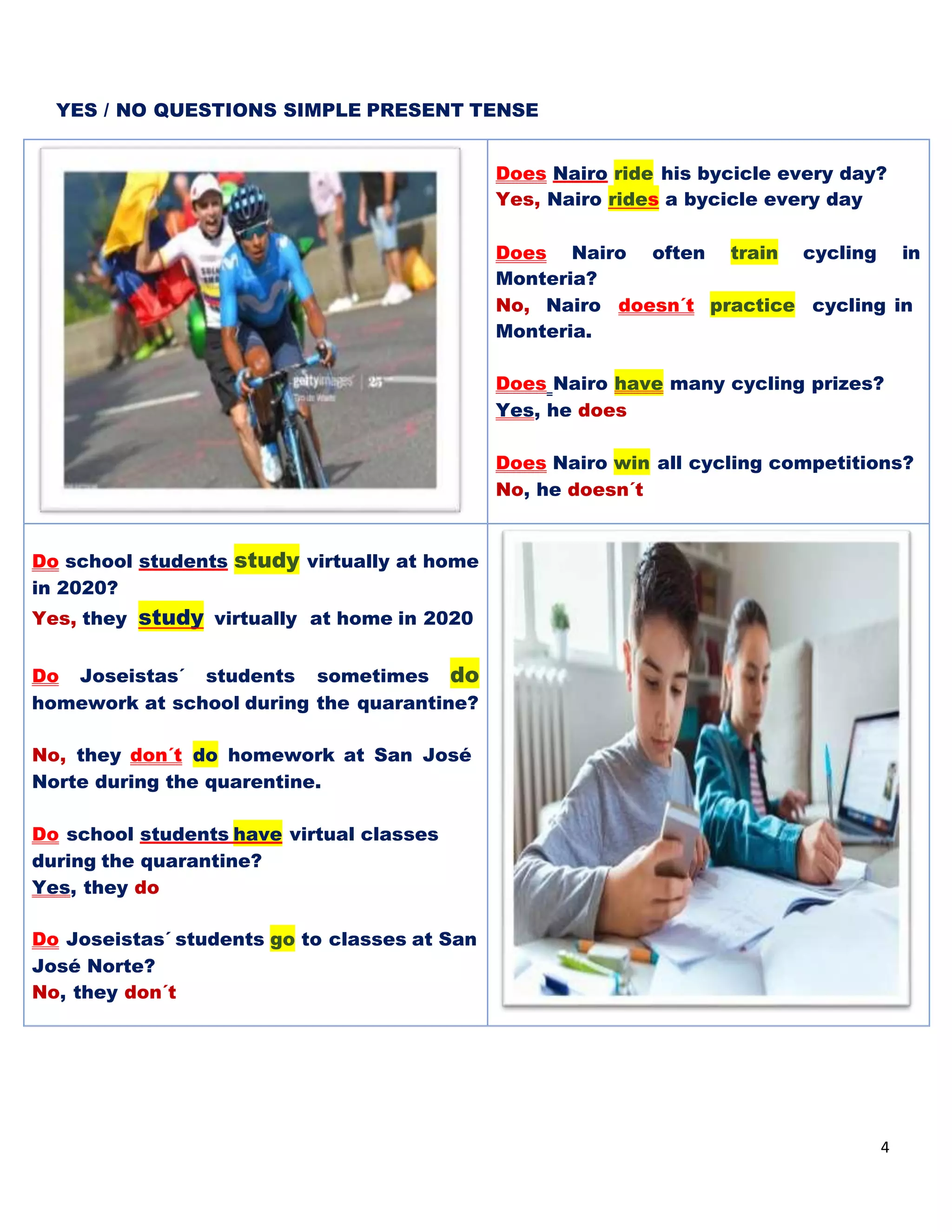 901JM ENGLISH GUIDE SIMPLE PRESENT | PDF