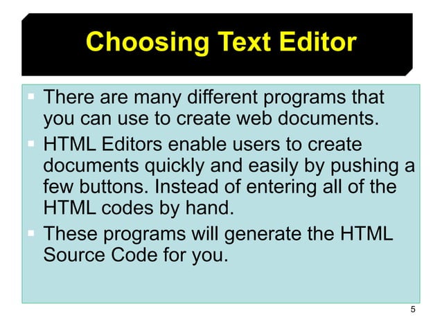 Intro to HTML | PPT