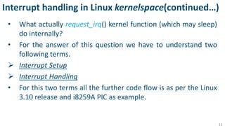 Beneath the Linux Interrupt handling