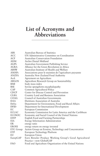 Food Security Nutrition And Sustainability Geoffrey Lawrence | PDF