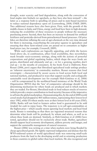 Food Security Nutrition And Sustainability Geoffrey Lawrence | PDF