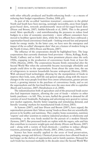 Food Security Nutrition And Sustainability Geoffrey Lawrence | PDF