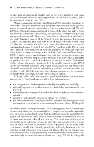 Food Security Nutrition And Sustainability Geoffrey Lawrence | PDF