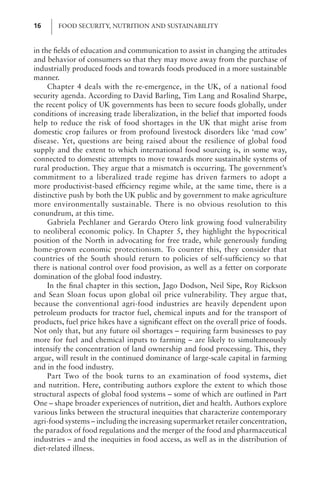 Food Security Nutrition And Sustainability Geoffrey Lawrence | PDF