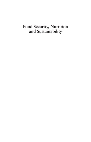 Food Security Nutrition And Sustainability Geoffrey Lawrence | PDF