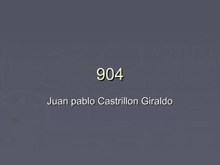 904904
Juan pablo Castrillon GiraldoJuan pablo Castrillon Giraldo
 