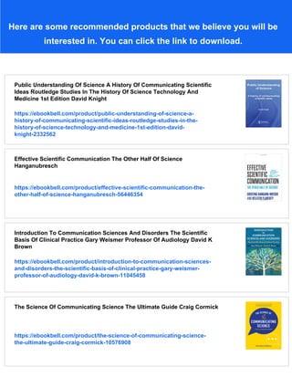 Communicating Science The Scientific Article From The 17th Century To ...