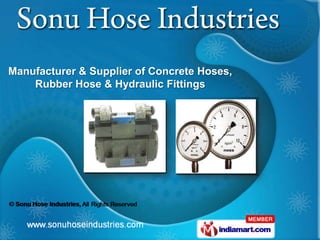Manufacturer & Supplier of Concrete Hoses,
    Rubber Hose & Hydraulic Fittings
 