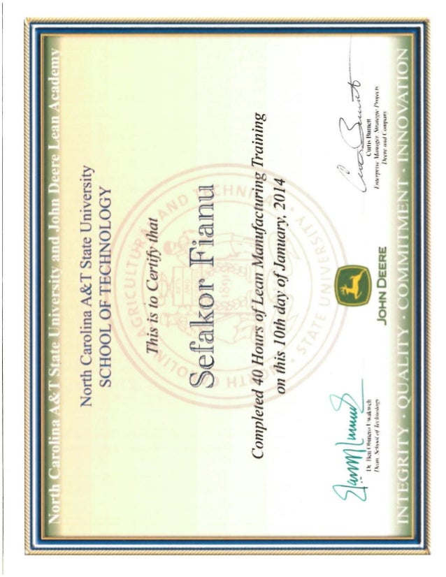 lean manufacturing certifications