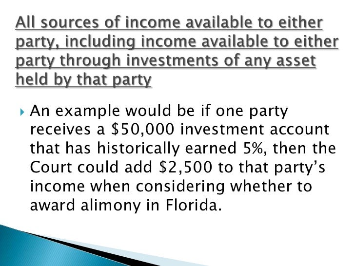 Alimony In Florida Factors And Examples