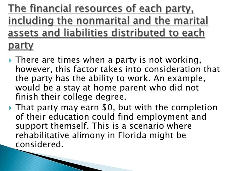 Alimony In Florida Factors And Examples