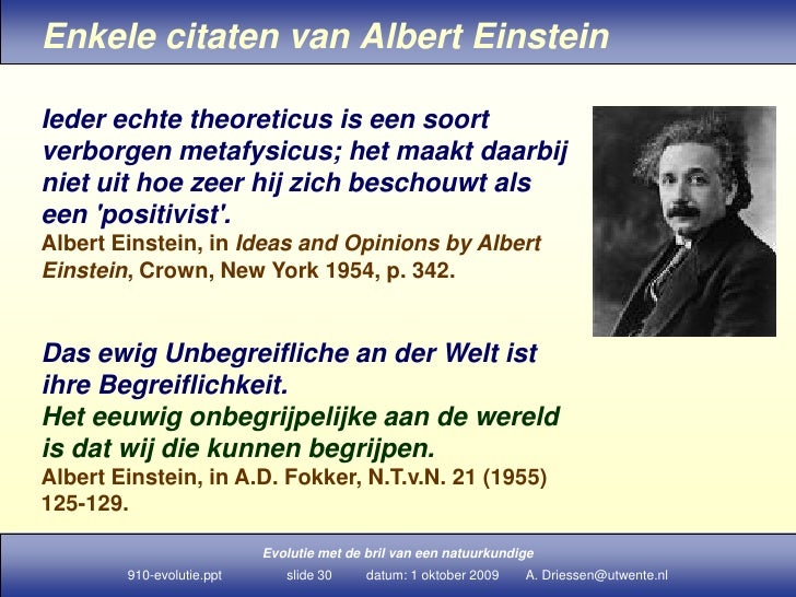 Citaten albert einstein terbaru : Evolutie en natuurkunde