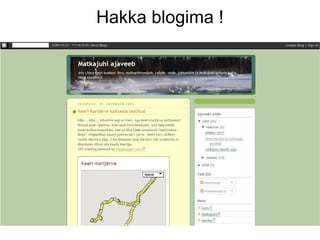 Hakka blogima ! 