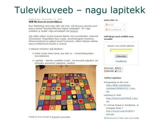Tulevikuveeb – nagu lapitekk 