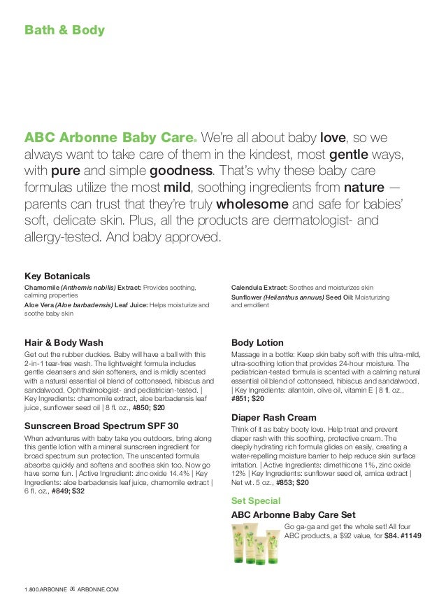 arbonne baby range