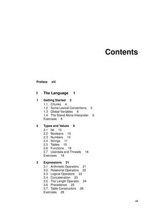 Programming in Lua 3rd Edition Roberto Ierusalimschy | PDF