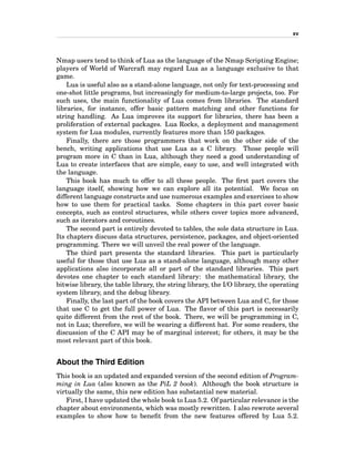 Programming in Lua 3rd Edition Roberto Ierusalimschy | PDF