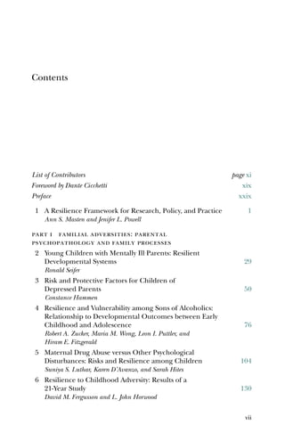 Resilience And Vulnerability Adaptation In The Context Of Childhood ...