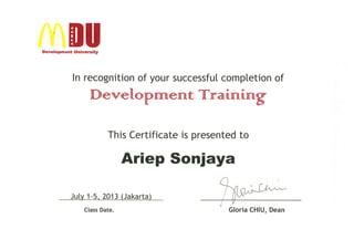 Ariep_110381_Development_Training_Certificate_Ariep