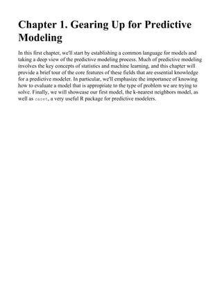 Mastering Predictive Analytics with R 2nd edition Edition Forte | PDF