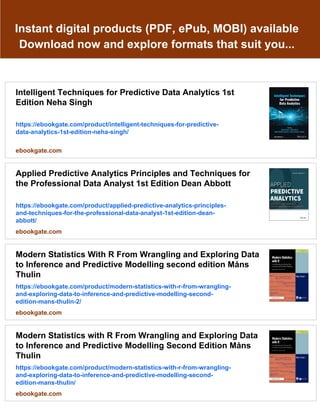 Mastering Predictive Analytics with R 2nd edition Edition Forte | PDF