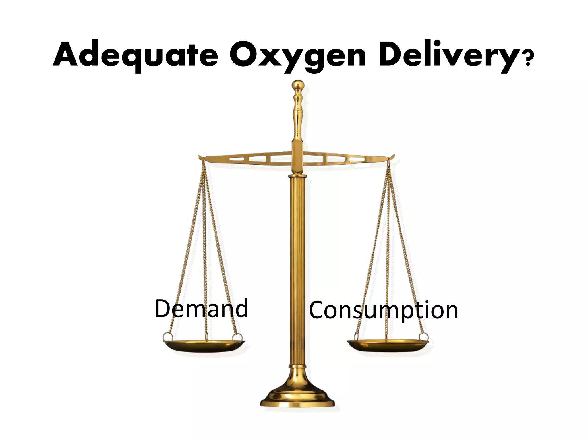 Adequate Oxygen Delivery?
ConsumptionDemand
 