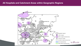 All Hospitals and Catchment Areas within Geographic Regions
 