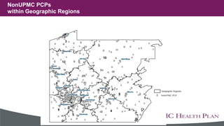 NonUPMC PCPs
within Geographic Regions
 