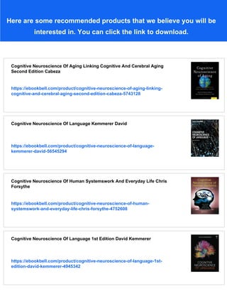 Cognitive Neuroscience Of Aging Linking Cognitive And Cerebral Aging ...