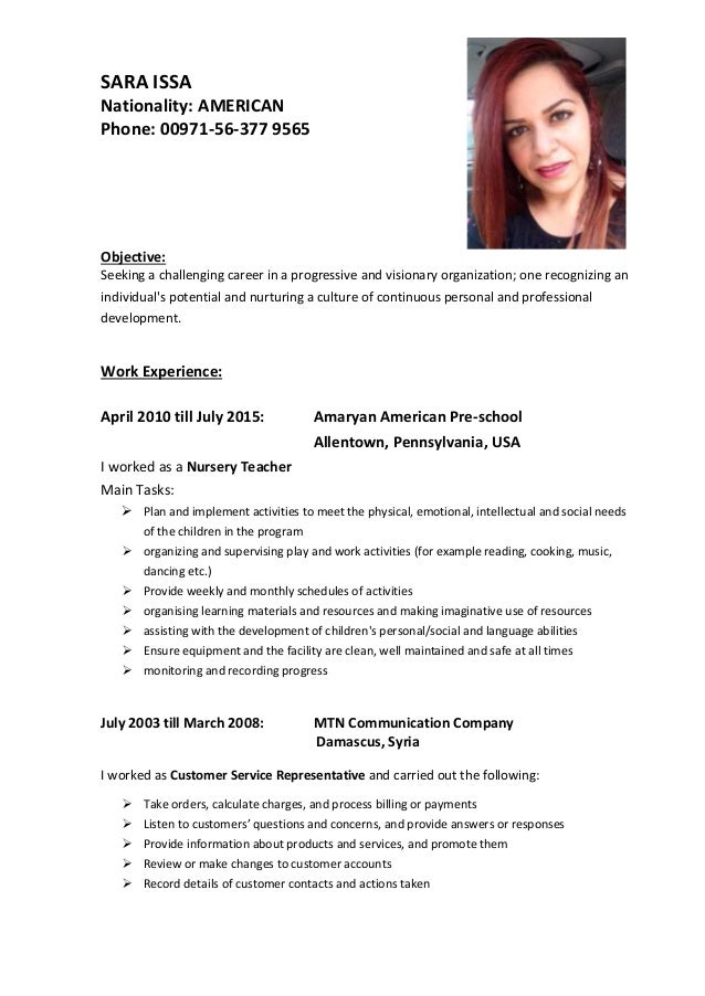 sara cv 2