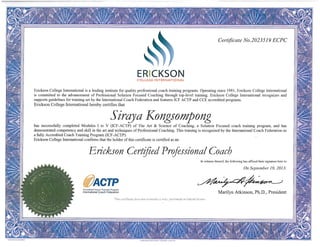 Kongsompong Siraya ECPC Certificate