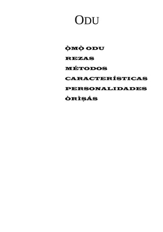 Meridilogun e Ebós de Odu, PDF, Religião étnica