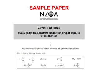 90940 demonstrate understanding of mechanics sample paper 2010