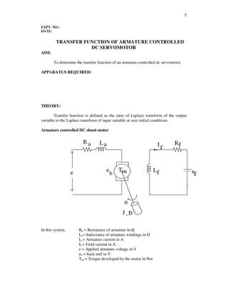 Control System Lab Manual