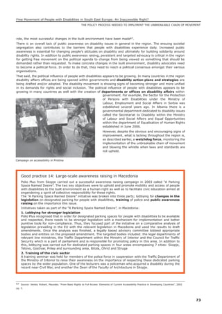 HI 90a - Free movement of people with disabilities in South East Europe : An Inaccessible Right ? (English) Slide 73