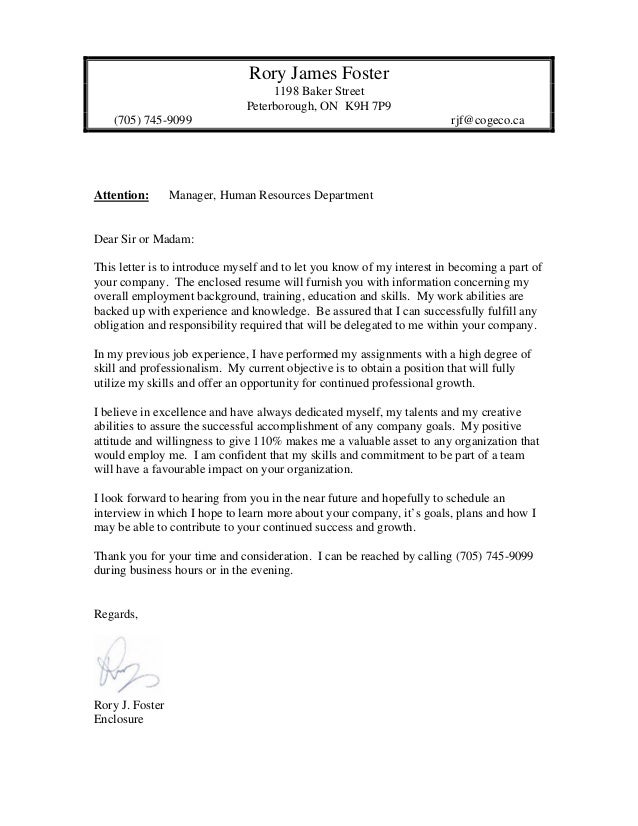 cover letter date