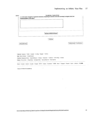 Implementing an Athletic Heat Plan 57
 