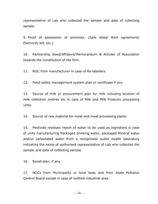 Food Safety and Standards Regulations, 2010 | PDF
