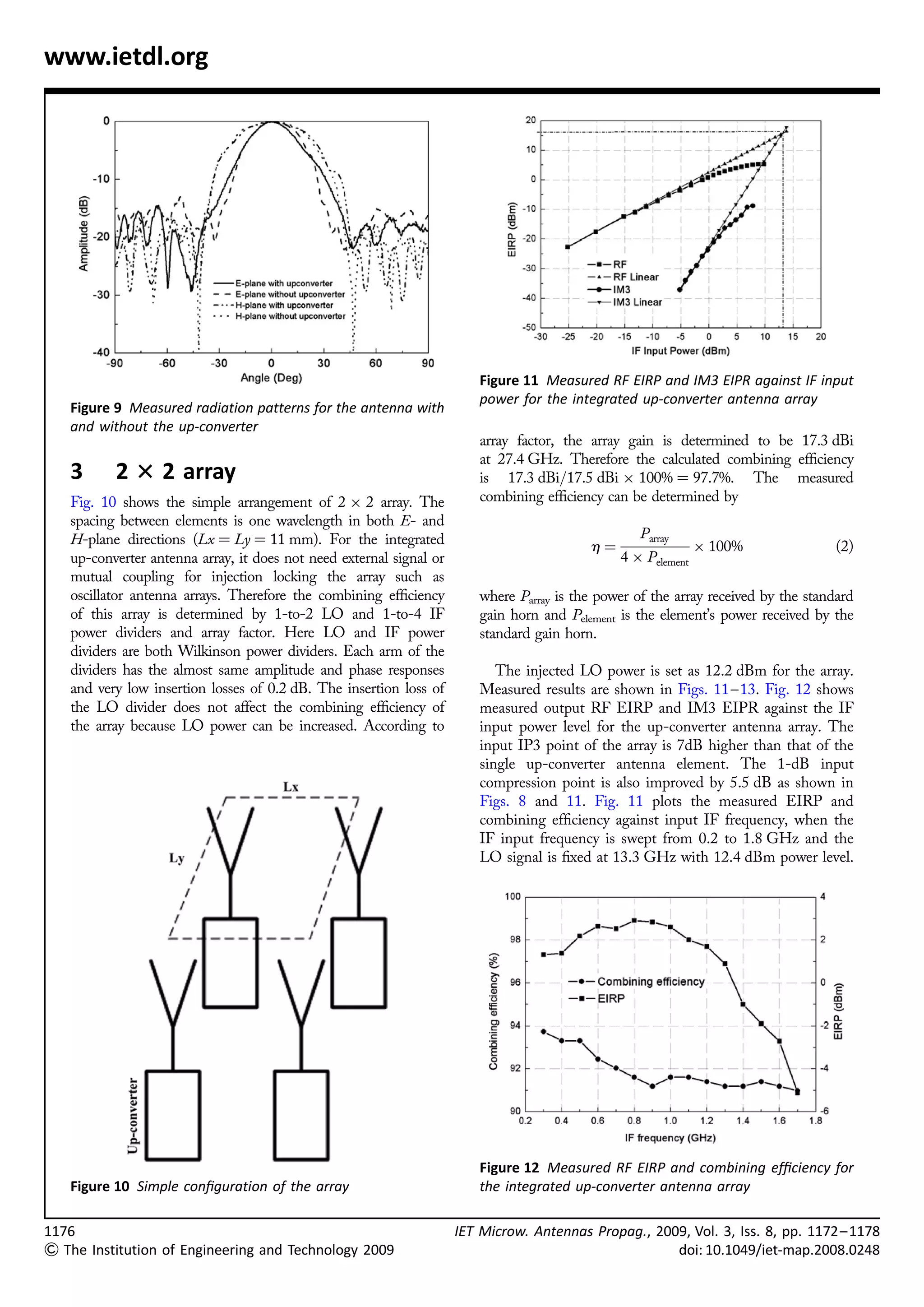 Integrated sub-harmonically pumped up-converter antenna for spatial ...