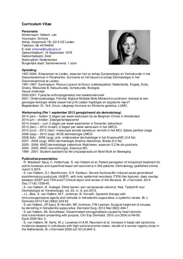 Curriculum vitae template image