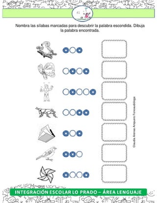 90 fichas conciencia fonológica | PDF