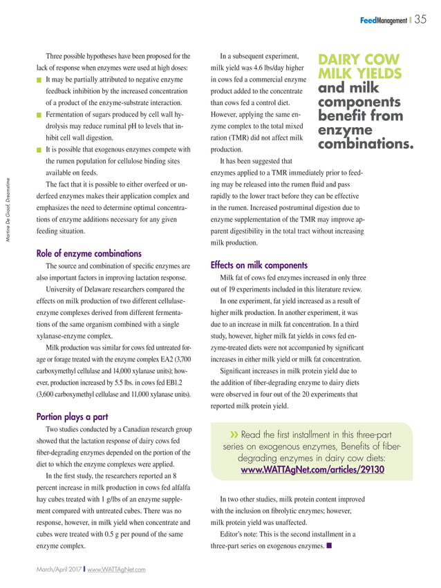 Fiber degrading enzymes increase dairy cow milk production PDF