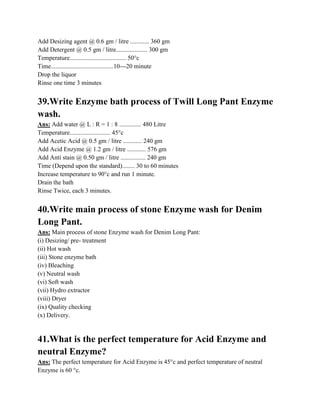 90 questions==of garments washing & dyeing 2006 | PDF
