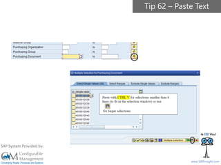 SAPinsight16
www.SAPinsight.com
SAP System Provided by:
Tip 62 – Paste Text
 